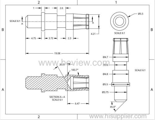 Gold plating pins female