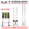 Dleat 3.8m Aluminum Single Telescopic Ladder With EN131