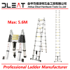 Dleat 2.8m+2.8m Aluminum Double Telescopic Ladder With EN131