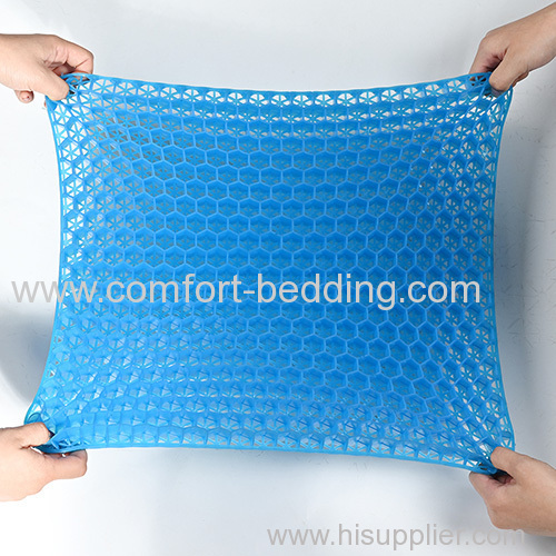 TPE Super Comfy Honeycomb Cooling TPE Gel Seat Cushion Ocen blue color