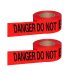 3"x1000 feetx4mil Red Danger Tape ("Danger DO NOT ENTER" Black Printing) PE Non-Adhesive