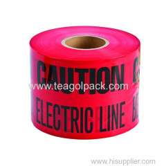 6"x1000 Feet Red "Caution Electric Line Buried Below" Tape PE Non-Adhesive 6"x1000 Feet Red Undetective Warning Tape