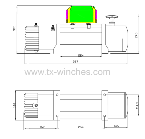 electric winches with 16000lb