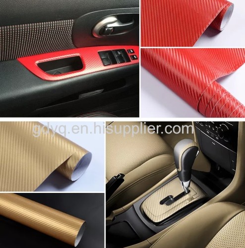 self adhesive 3d 4d 5d 6d carbon fiber vinyl rolls high glossy matte car blood red vinyl wrap