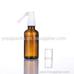 18410 white plastic nasal spray pump with clear cover cap