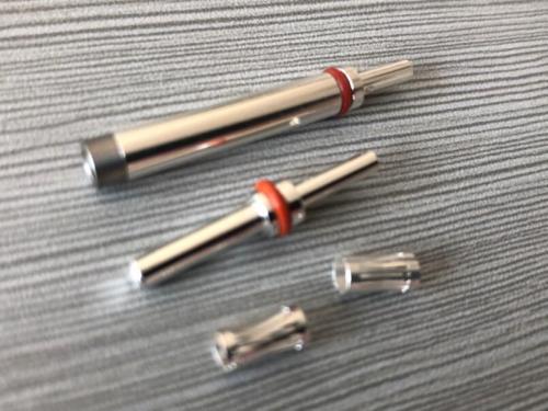 EV connector pins for charging gun with crown spring inside