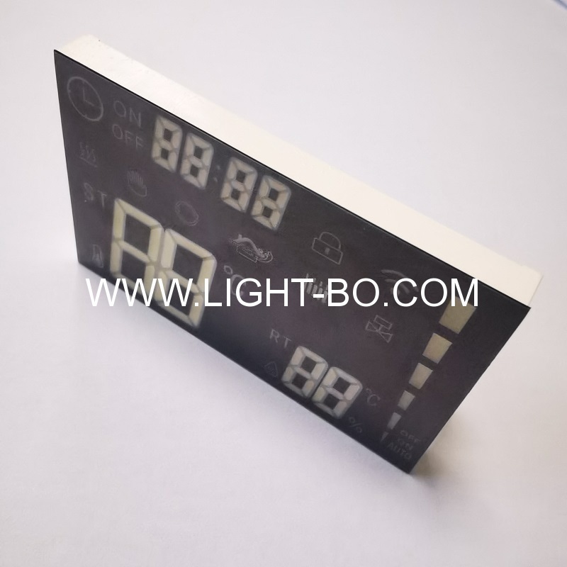 Customized ultra thin white 7 Segment LED Display common cathode for temperature/humidity/timer indicator