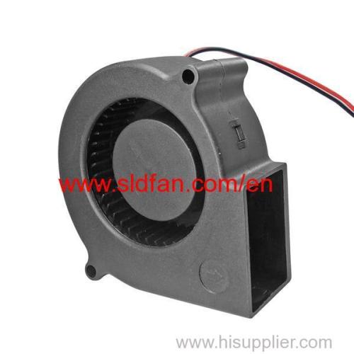 75mm 7530 12v 24v large air volume turbine fan blower for dryer