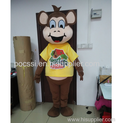 Human Sized Brown Fat Laughing Monkey Mascot Costume for Adults