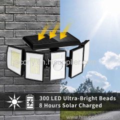 5 Head 300 led Outdoor Floodlight for garden patio street lamp Solar Motion Sensor light Solar led Security Lights