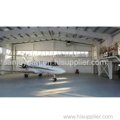 Customized light steel structure warehouse aircraft hangar