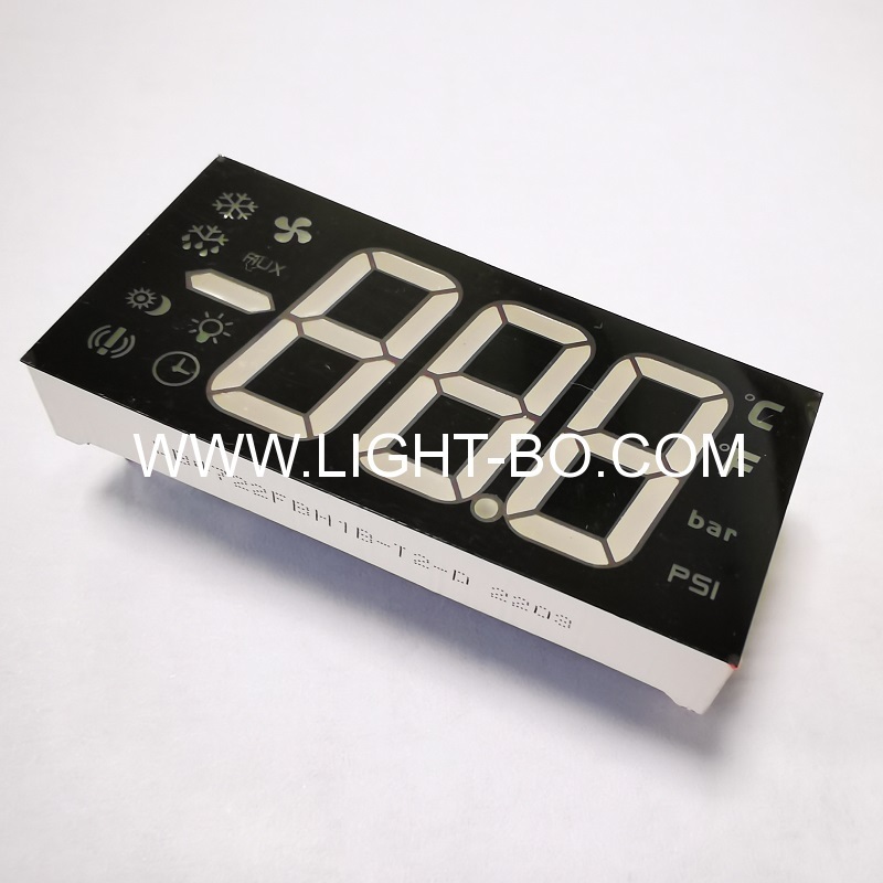 Ultra blue 17mm Triple Digit 7 Segment LED Display Common cathode for Refrigerator Controller