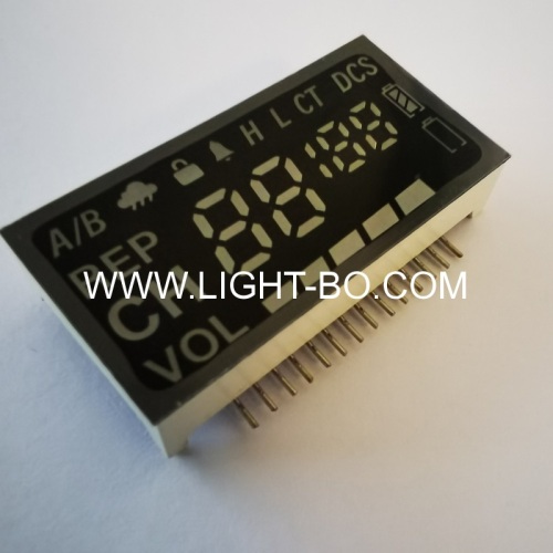 Pure Green Customized 7 Segment LED Display Module Common cathode for Portable Two Way Radio