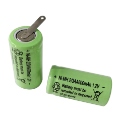 Ni-MH 2/3AA600mAh1.2V rechargeable battery for trimmer