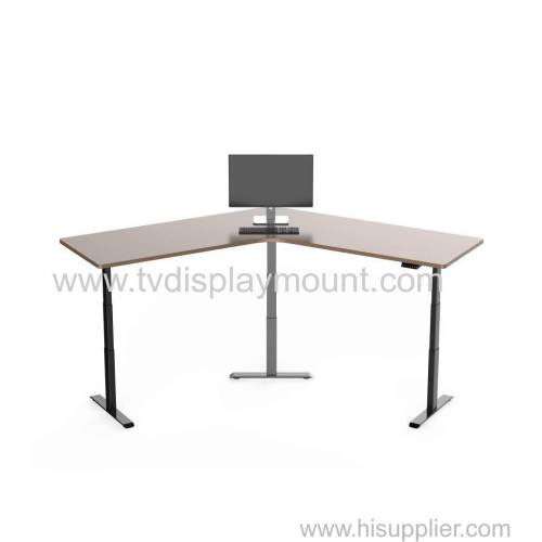 Popular 120 Degree Electric Office Height Adjustable Desk With 3 Leg Table frame