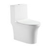 Modern design european style round siphonic one-piece wc toilet with white color