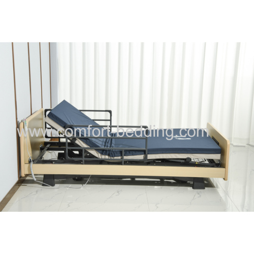 Konfurt 3 Function Hi-Lo Adjustable Manual Hospital Used Patient Bed with 3 Cranks
