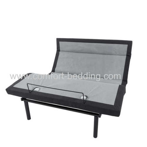 Konfurt New design electric massage adjustable folding bed head tilt Lumbar support adjustable upholstered bed frame