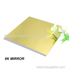 304 Outstanding mirror hairline etched stainless steel PVD Gold Color Metal Sheet 4x8 for Wall Panel Decoration