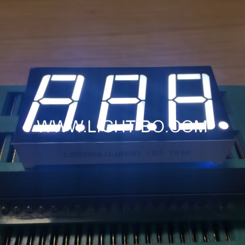 Ultra Bright White Triple Digit 0.56  7 Segment LED Display common cathode for Instruments