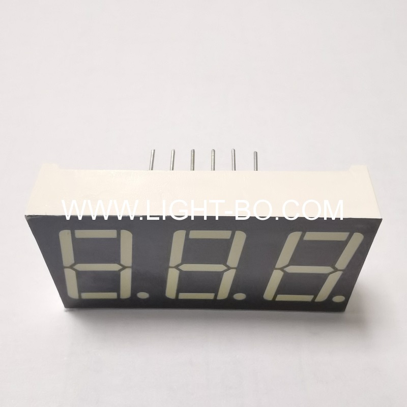 Ultra Bright White Triple Digit 0.56" 7 Segment LED Display common cathode for Instruments