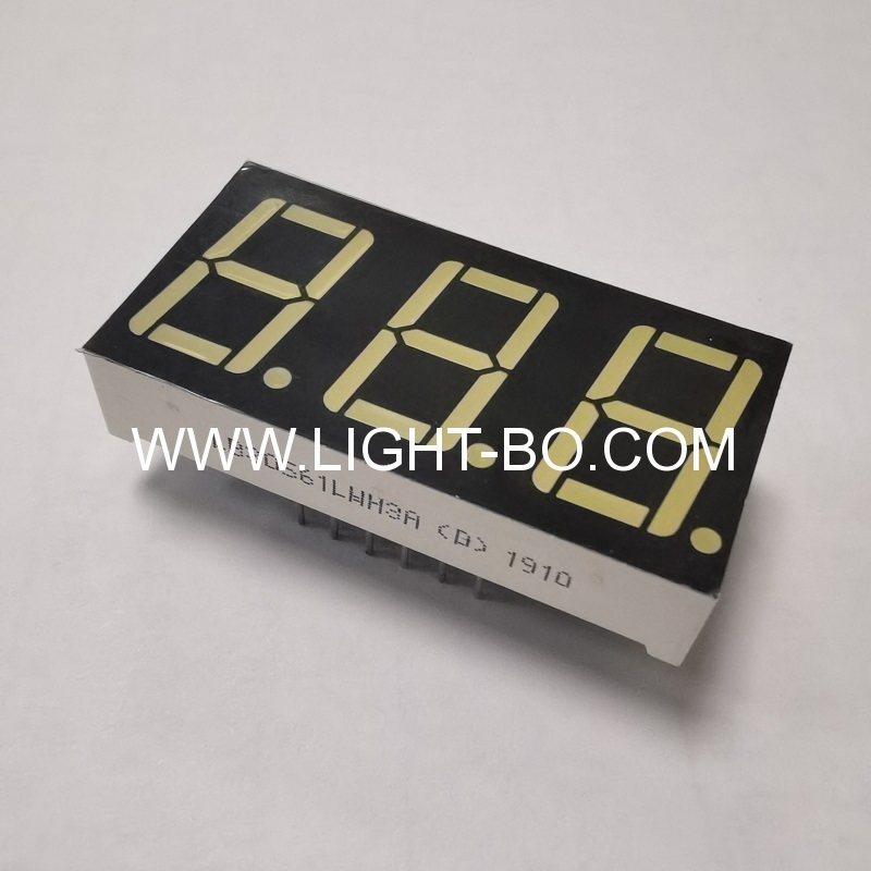 Ultra Bright White Triple Digit 0.56" 7 Segment LED Display common cathode for Instruments