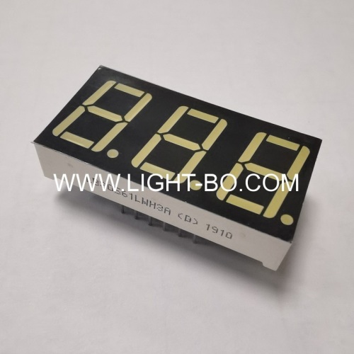 Ultra Bright White Triple Digit 0.56  7 Segment LED Display common cathode for Instruments