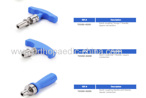 T Handle Torque Limiter Blue Silicon Gel Spinal System Instruments Set Pedicle Screws Instruments Torque Instruments