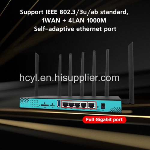 5G Modem Router MTK7621 Gigabit Dual Band 1200Mbps 4G 5G CPE Routers with SIM Card Slot