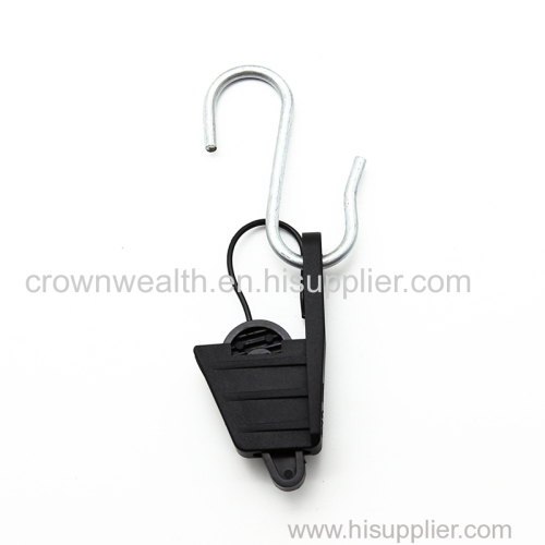 Fiber Optic Drop Wire Clamp With Stainless Steel S Hook