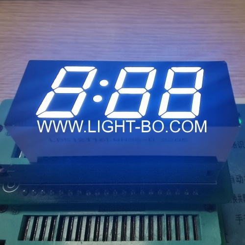 Ultraweiße dreistellige 7-Segment-LED-Uhranzeige mit gemeinsamer Kathode für das Bedienfeld der Waschmaschine