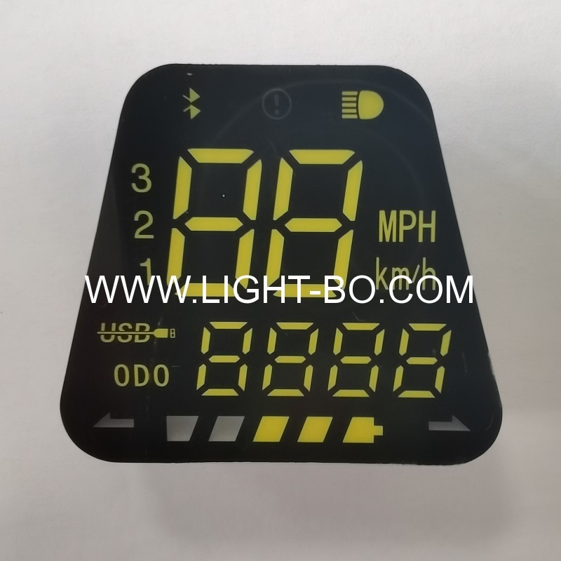 Customized White/Red/Yellow 7 Segment LED Display for Electric Motorcycle/Bike Vehicle