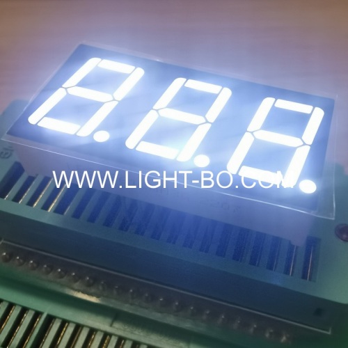 Long pins Triple digit 0.56" ultra white 7 segment led display common cathode for Instrument Panels