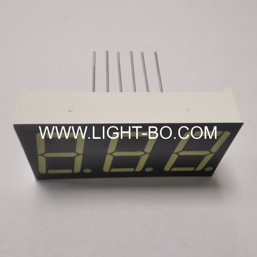 Long pins Triple digit 0.56  ultra white 7 segment led display common cathode for Instrument Panels