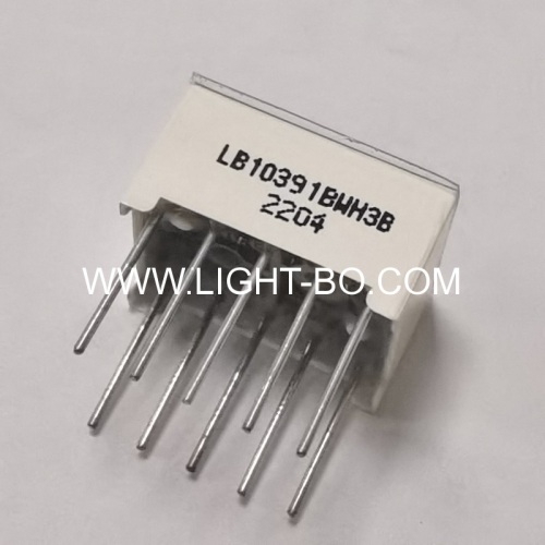 Ultra bright white 9.9mm (0.39 ) common anode white 7 segment led display for instrument panel