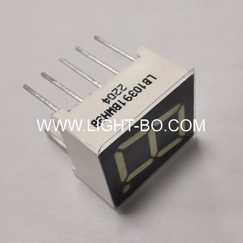 Ultra bright white 9.9mm (0.39") common anode white 7 segment led display for instrument panel
