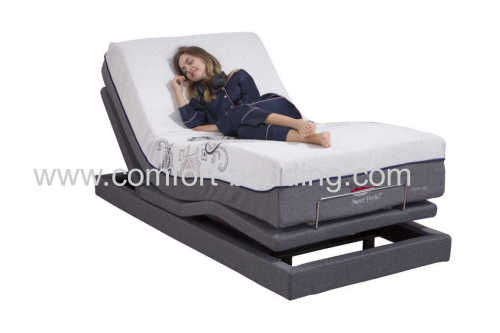 Electric adjustable bed with mattress combo wireless remote German Okin Motors