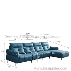 2022 New Technology Fabric Sofa Electric Multifunctional Italian Corner Living Room Space Capsule Combination Sofa