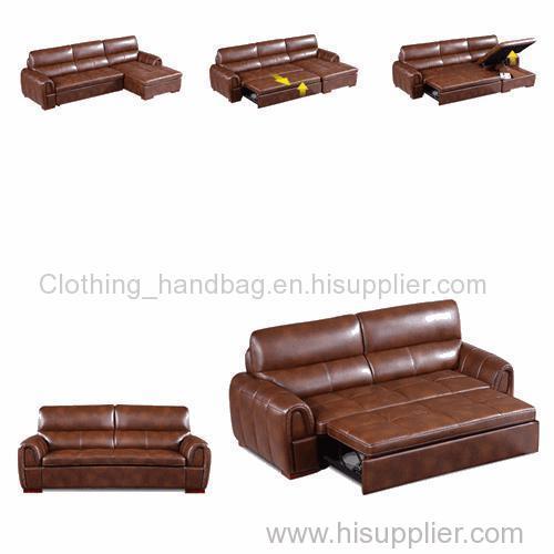 Folding Sofa Bed Modern Minimalist Functional Corner Combination Leather Art Living Room Furniture Storage Sofa Bed