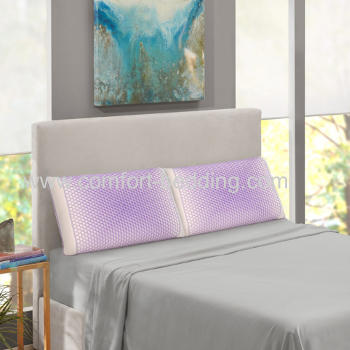 Konfurt Purple Cooling Gel Memory Foam Pillow with TPE Pillowcase