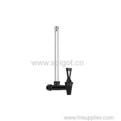 Beverage dispenser plastic spigot with sight pipe