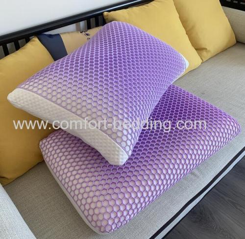 Newest Design Purple TPE Pillow Honeycombe Pillow Shredded Memory Foam Pillow Cooling Pillow