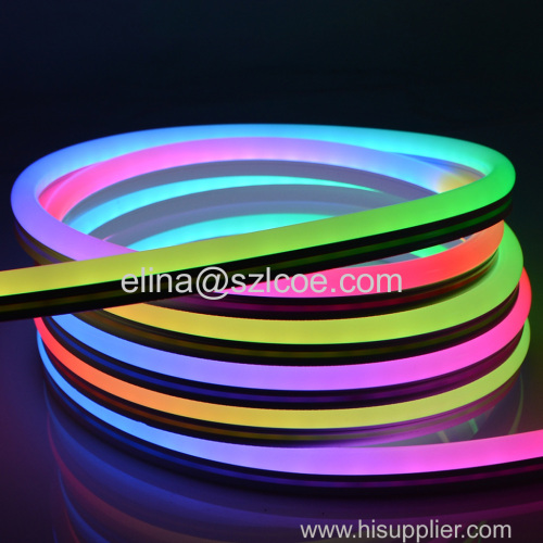 5M Flexible Neon LED Rope Lighting Outdoor Waterproof 10*23mm Addressable RGB 12V 2811