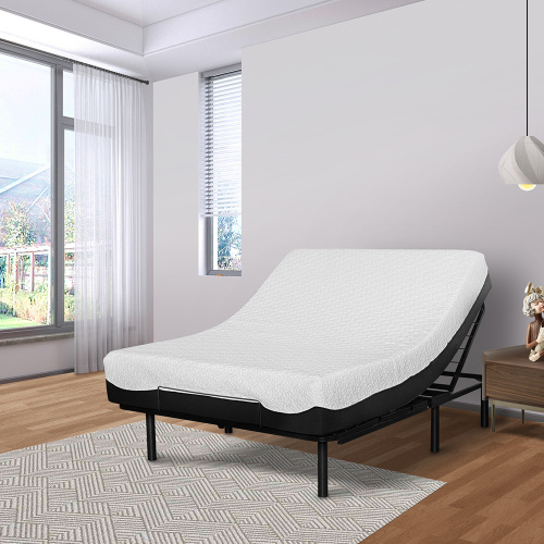 Newest style wired handset foldable electric adjustable bed german okin motors with adjustable legs