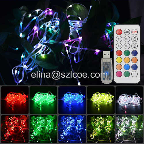 Christmas Lights WS2812B RGB Dream Color Addressable Led Fairy String Light Set DC5V USB Powered