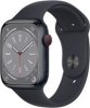 Apple Watch Series-8 GPS + Cellular 45mm Midnight Aluminum Case with Midnight Sport Band - M/L - Midnight