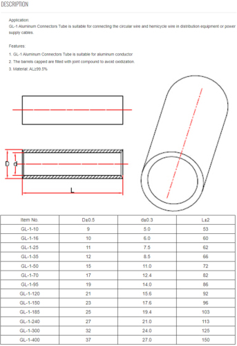 Copper Crimp Connector(Passing Through)