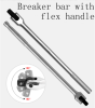 OEM ODM Breaker Bar 1/2 Drive and 3/8 Drive with Flex Handle (black or silver head drive)