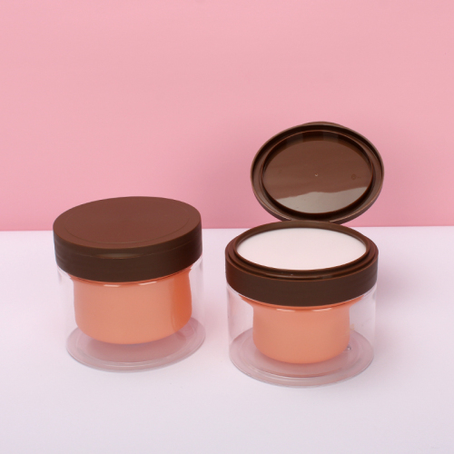 Large cosmetic plastic double wall container jar skin care packaging 150ml 200ml 250ml 300ml plastic jar with flip top
