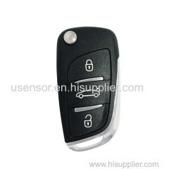 3 Buttons 433.92MHz Peugeot 307 408 Original Flip Remote Key